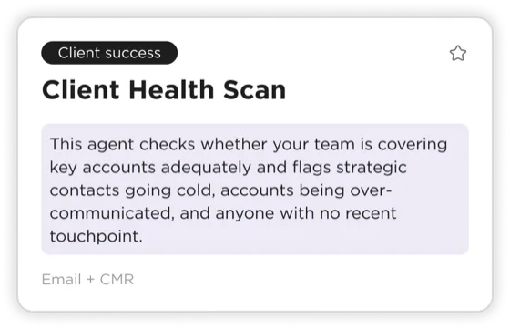 AIOS 'Client Health Scan' prompt — flags strategic accounts going cold